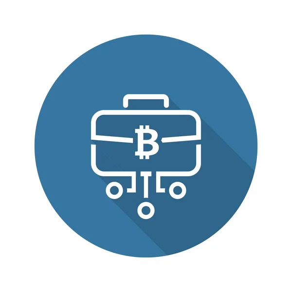 Bitcoin Porte-documents Icône . — Image vectorielle