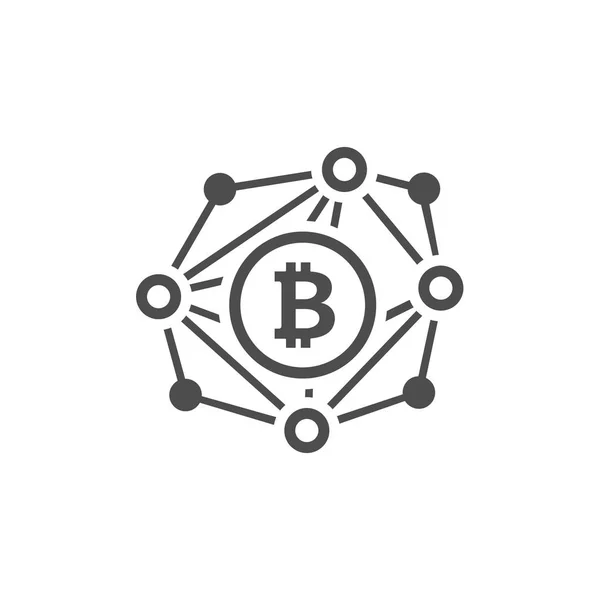Blockchain-Netzwerk-Ikone. — Stockvektor