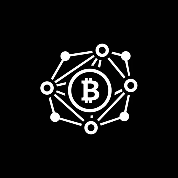 Blockchain netwerkpictogram. — Stockvector