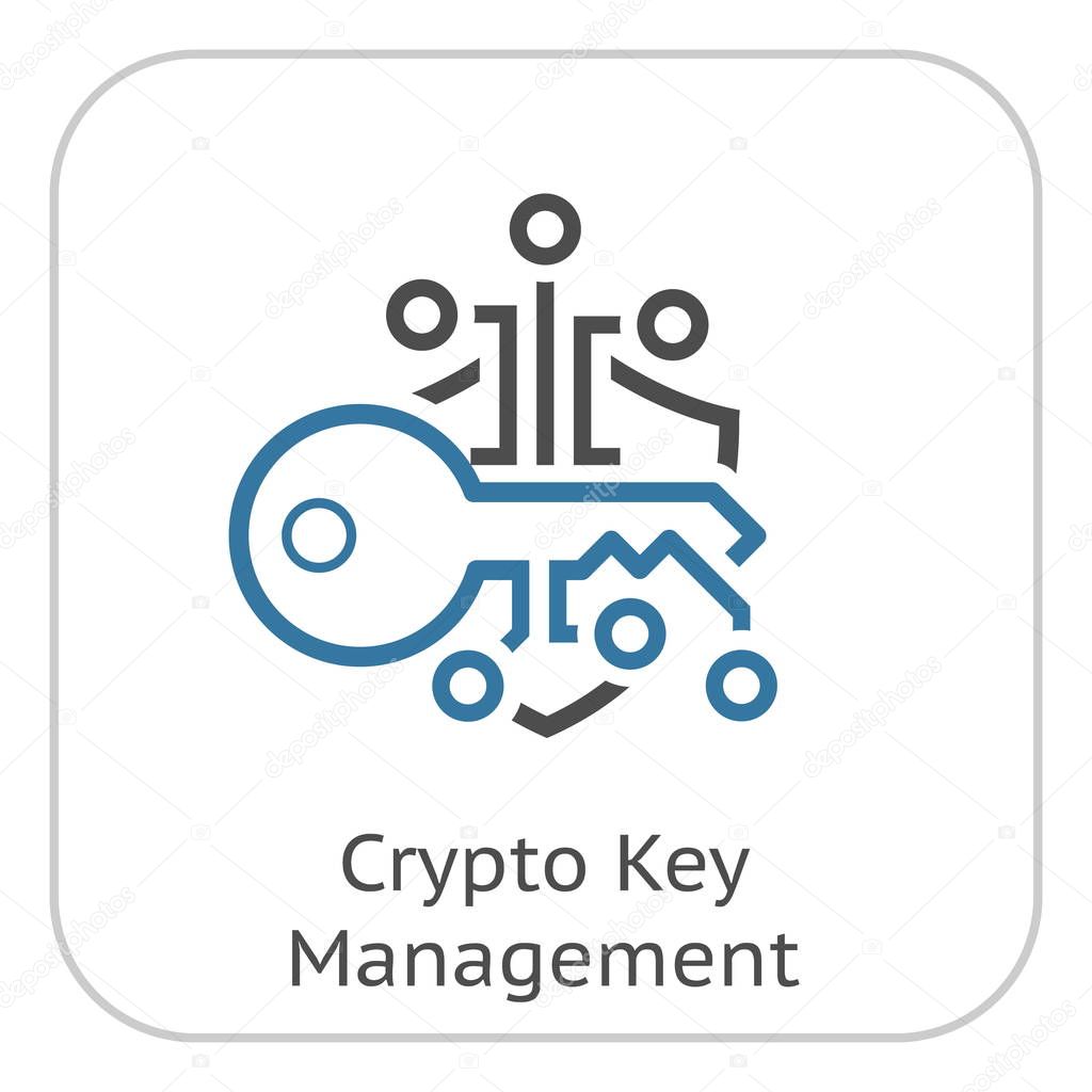 Crypto Key Management Icon.