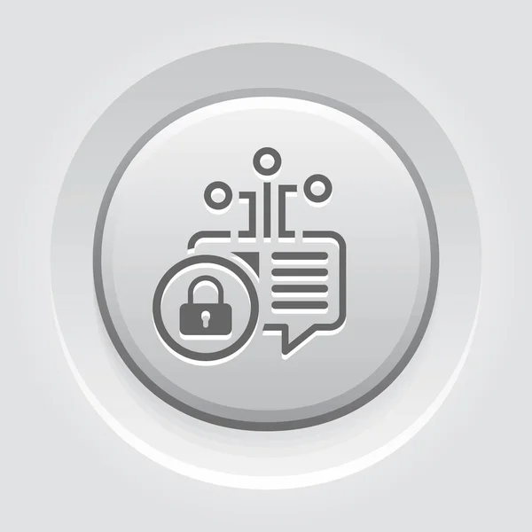 Icono de botón de mensaje Crypto . — Archivo Imágenes Vectoriales