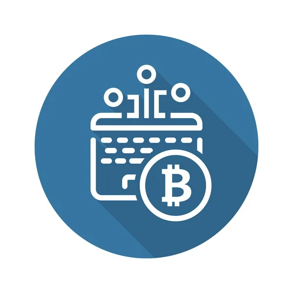 Bitcoin icône minière . — Image vectorielle