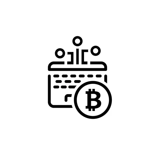 Bitcoin Mining Icon. — Stock Vector