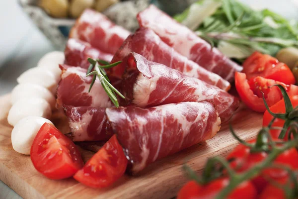 Włoski capocollo, wędliny wieprzowe mięso — Zdjęcie stockowe
