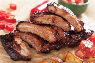 Fırın kavrulmuş Domuz kaburga