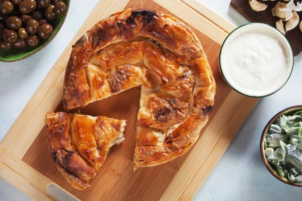 Phyllo pastry cheese pie — Stock Photo, Image
