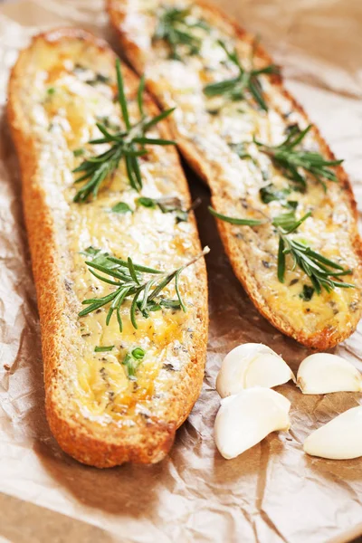 Chléb pečený česnek — Stock fotografie