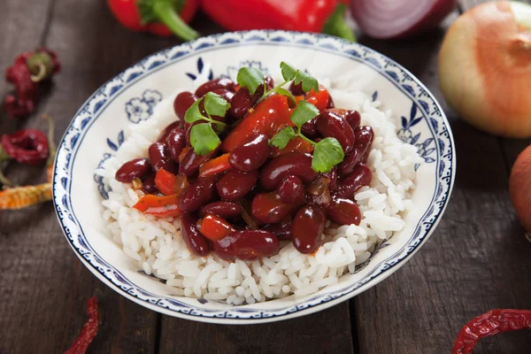 Feijão de arroz e rim — Fotografia de Stock