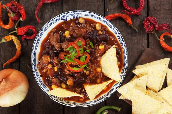 Chili con carne mexicana — Fotografia de Stock