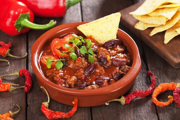 Mexikansk chili con carne — Stockfoto