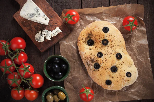 Ψωμί focaccia ιταλική — Φωτογραφία Αρχείου