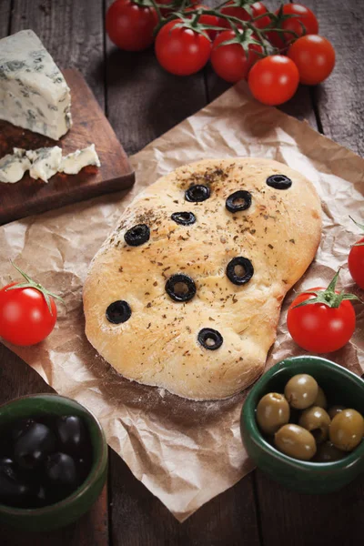 Italiaanse focaccia brood — Stockfoto
