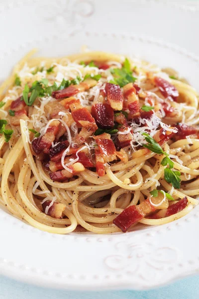 Italian pasta carbonara — Stock Photo, Image