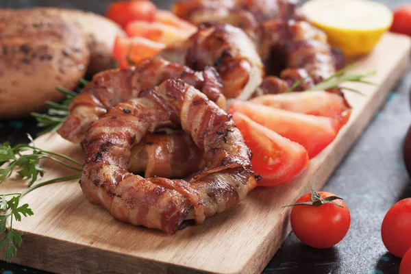 Rondelles d'oignon au bacon — Photo