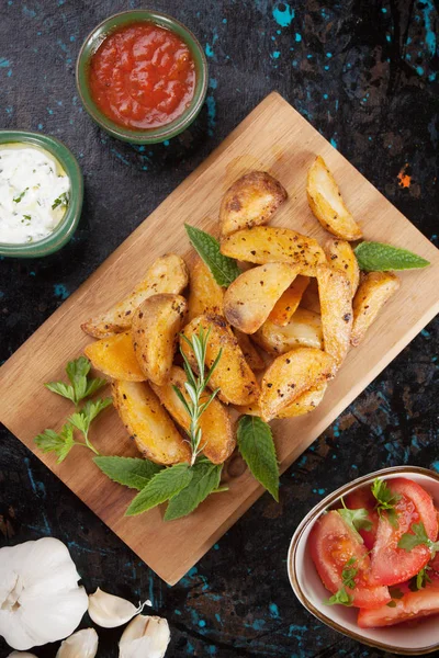 kavrulmuş patates dilimleri