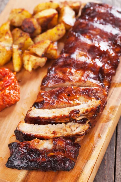 Honey glazed pork ribs — Stock Photo, Image