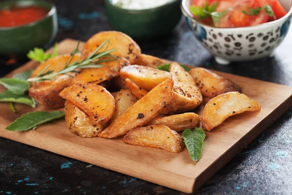 Spicy potato wedges — Stock Photo, Image