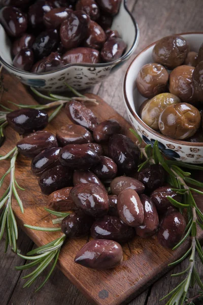 Aceitunas griegas curadas — Foto de Stock