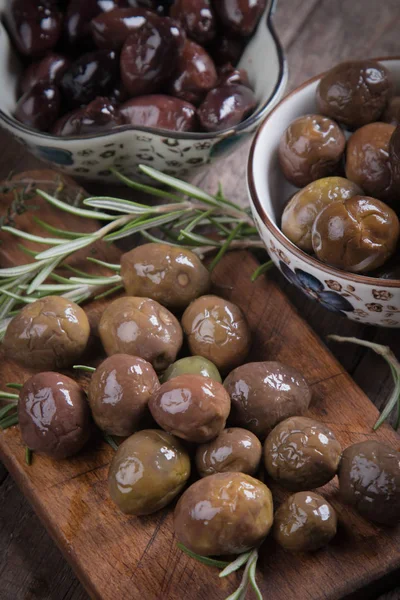 Aceitunas griegas curadas — Foto de Stock