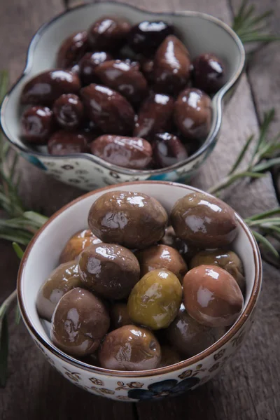 Aceitunas griegas curadas — Foto de Stock