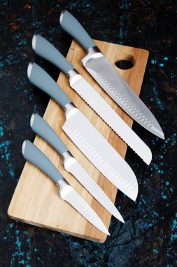 Set of kitchen knives clipart