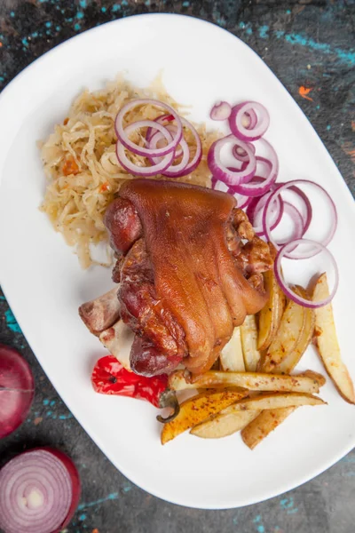 Gebratene Schweinshaxe — Stockfoto