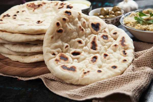 Pão de pita caseiro — Fotografia de Stock