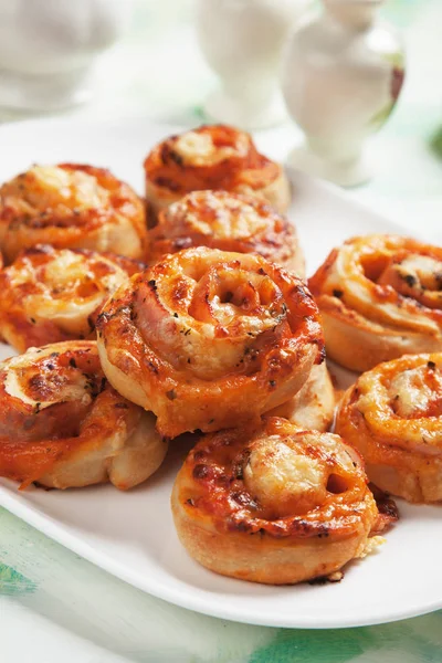 Home made pizza rolls — Stock Photo, Image