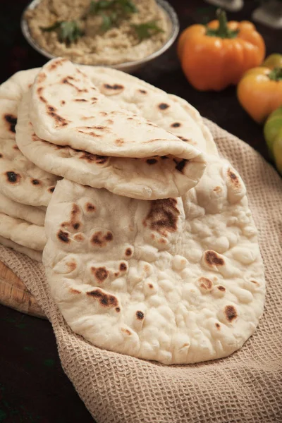 Pão de pita caseiro — Fotografia de Stock