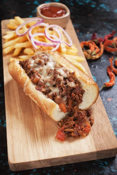 Sloppy Joes emparedado de carne molida — Foto de Stock