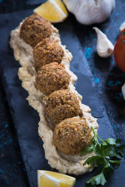 Falafel Boulettes Poulet Frit Moyen Orient Repas Populaire Restauration Rapide — Photo