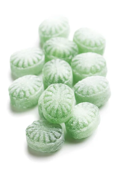 Tvrdé Bonbóny Sweets Střílel Nad Bílým Pozadím — Stock fotografie