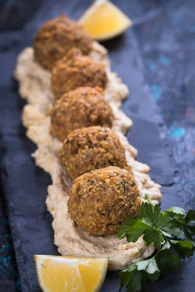 Falafel Nahen Osten Gebratene Chickepa Bällchen Beliebte Fast Food Mahlzeit — Stockfoto