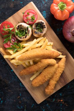 Patates cipsli tavuk kızartması