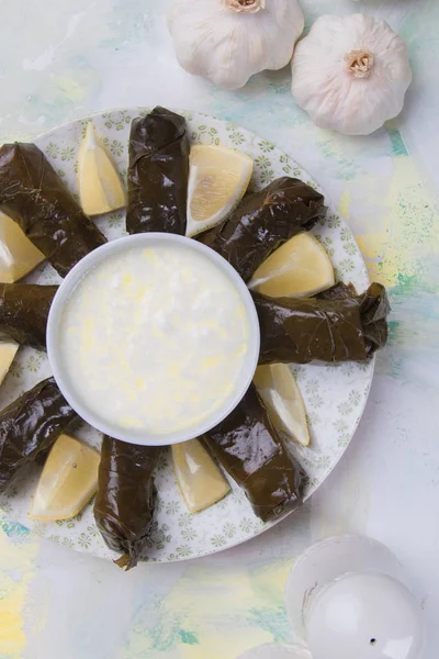 Hojas de uva rellenas — Foto de Stock