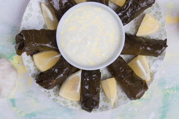 Stuffed grape leaves — Stock Photo, Image