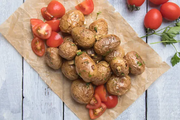 Домашня смажена картопля — стокове фото