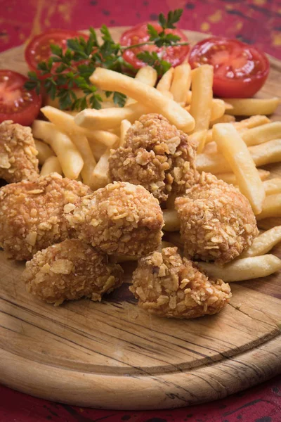 Nuggets de pollo fritos — Foto de Stock