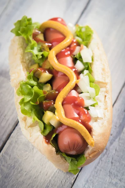 Klassieke American hot dog — Stockfoto