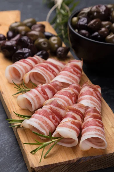 Rolki bakterii pancetta — Zdjęcie stockowe