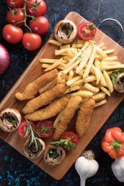 Patates cipsli tavuk kızartması