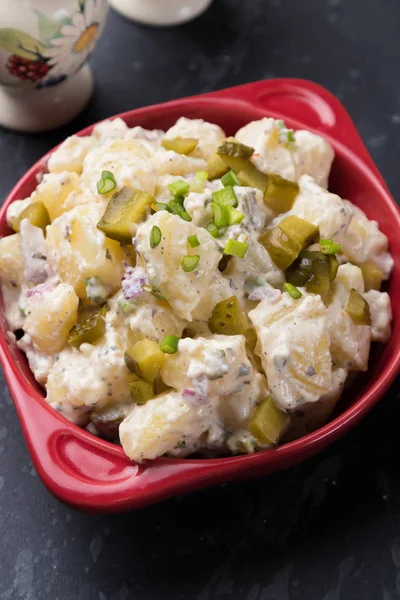 Potato salad with mayonnaise dressing — Stock Photo, Image