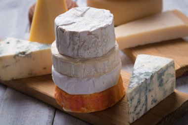 Yıllanmış peynir yuvarlak ve dilimler