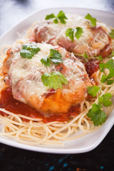 Parmesan chicken steak — Stock Photo, Image