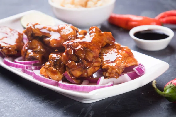 Asian spicy chicken wings — 스톡 사진