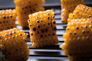 Kızarmış mısır dilimleri.