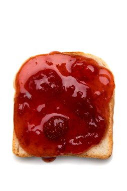 Üzerine serpiştirilmiş bir dilim ekmek.