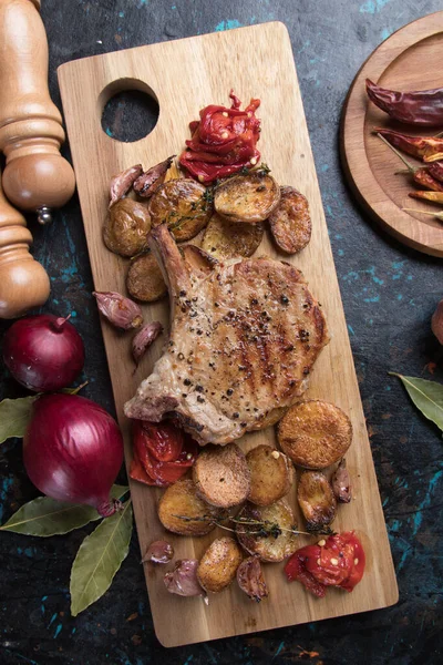 Perfekt fläskkarré Chop Steak — Stockfoto