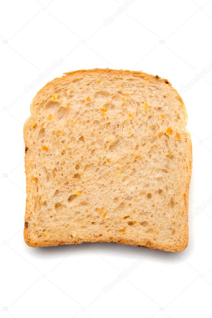 Slice of bread with spread on top