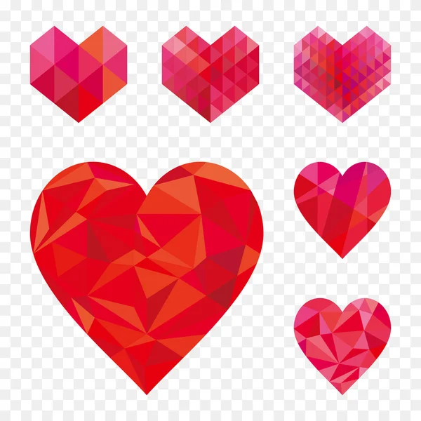 Colección de forma de corazón . — Vector de stock